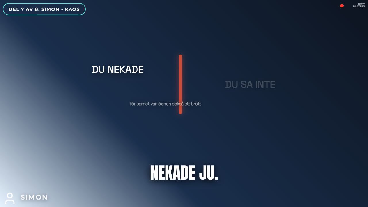 A still from a finished Podeo video: a kinetic-typography frame
